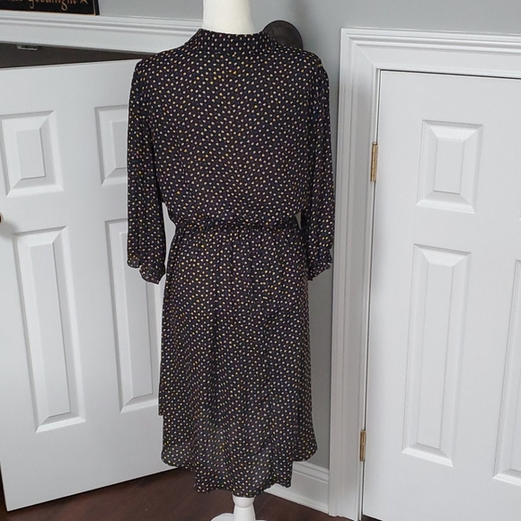 Navy Print Dress - Picture 3 of 8